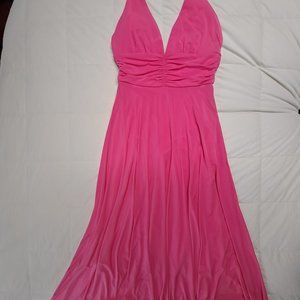 BCBG MaxAzria Halter Dress hot pink